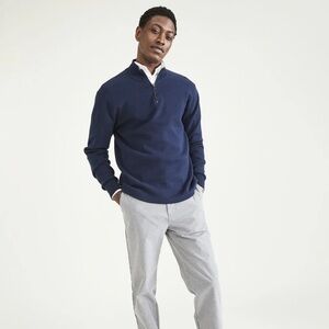 Dockers Regular Fit Quarter Zip Long Sleeve Men’s Pullover Sweater, Men’s Sz L
